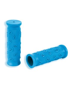 Par puños bicicleta grip-shift y niño. Azul