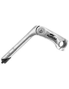 Potencia para manillar de bicicleta UNO Regulable 0º-60º L:100mm Ø25,4 Plata