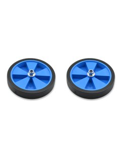 Par de ruedas completas para estabiciclo llanta azul