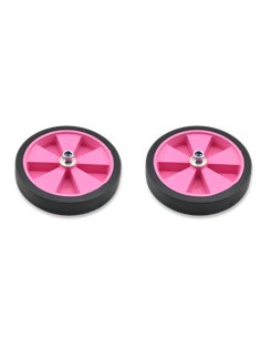 Par de ruedas completas para estabiciclo llanta rosa