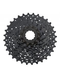 Cassette SunRace CSM90 9 Velocidades. Desarrollo 11/32 (Tipo HG) Negro