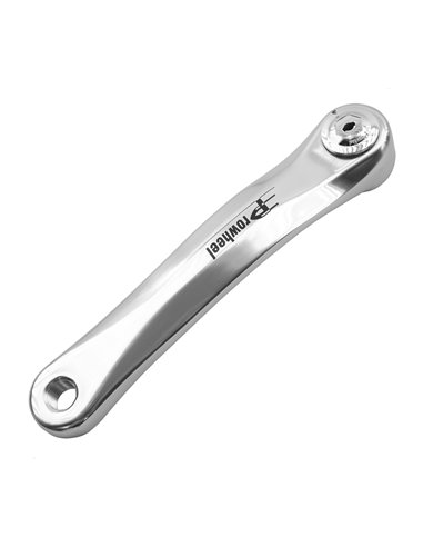 Biela izquierda alumnio 170mm Plata eje Rombo