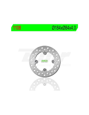 Brake disc NG 1108 Ø184 x Ø84 x 4 Position: Rear