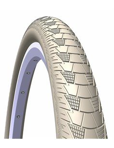 Neumático bicicleta Mitas CITYHOPPER V99 28X2.0 Crema. Con reflectante y antipinchazos