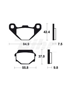 Tecnium MO86 Sintered Brake Pads Position: Rear