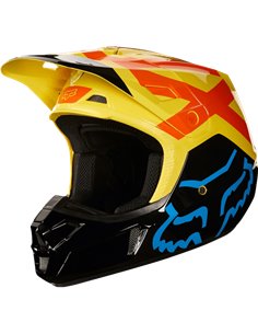 Casque MotoCross Fox V2 2018 Preme black/yellow Taille S Outlet