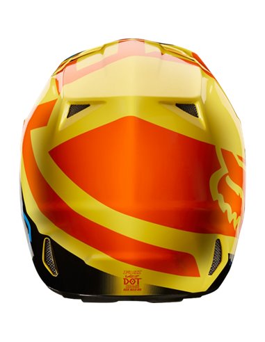 Casque MotoCross Fox V2 2018 Preme black/yellow Taille S Outlet