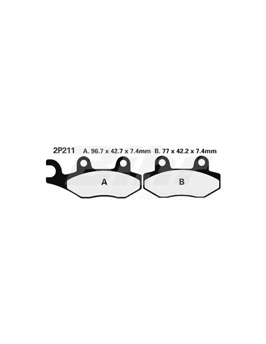 Brake pads set NISSIN 2P211GS Position: Front
