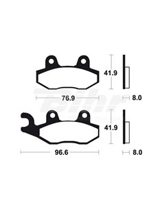Tecnium MO111 Sintered Brake Pads Position: Front