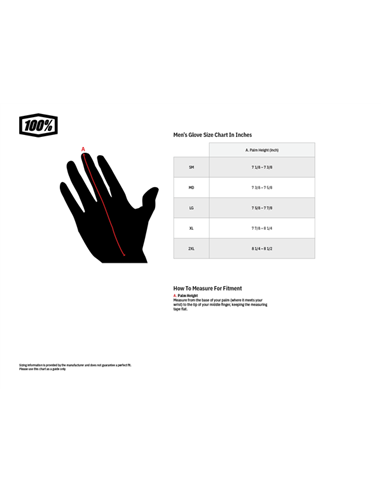 Celium Gloves 100% MTB 10007-00000 S