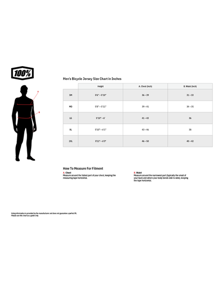 Maillot de manga larga R-Core-X 100% MTB 40000-00003 XL