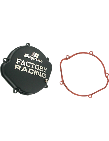 Tapa de embrague Boyesen Factory Racing color negro CC01AB