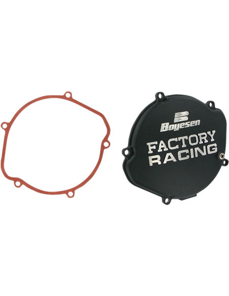 CLUTCH COVER FACTORY RACING  ALUMINUM REPLACEMENT BLACK BOYESEN CC01B