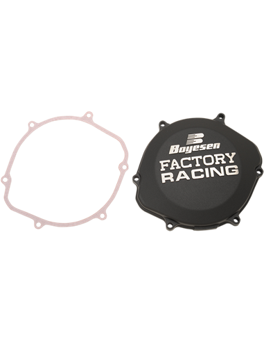 CLUTCH COVER FACTORY RACING  ALUMINUM REPLACEMENT BLACK BOYESEN CC-02AB