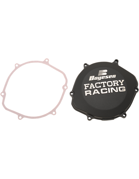 Tapa de embrague Boyesen Factory Racing color negro CC-02AB