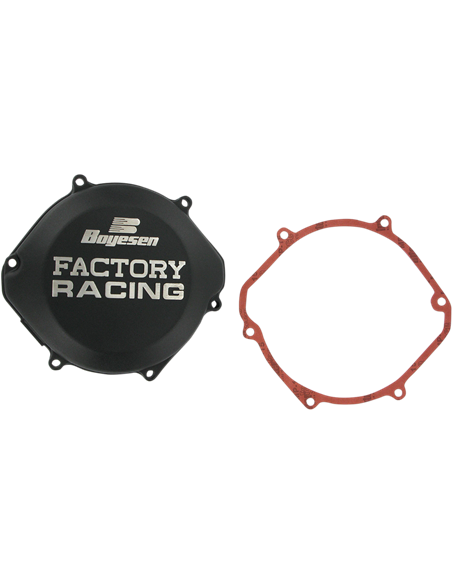Tapa de embrague Boyesen Factory Racing color negro CC02B
