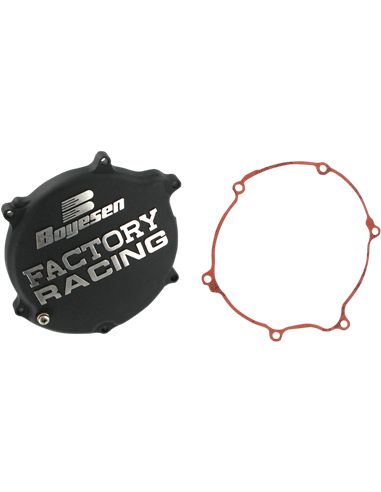 Coberta d'embragatge FACTORY RACING alumini negre CC-11AB