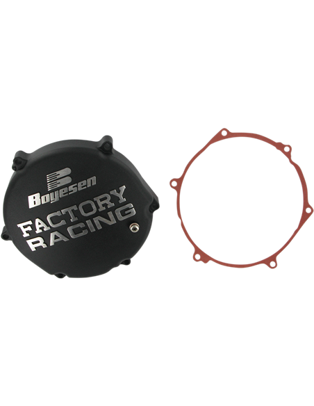 CLUTCH COVER FACTORY RACING  ALUMINUM REPLACEMENT BLACK BOYESEN CC-12AB