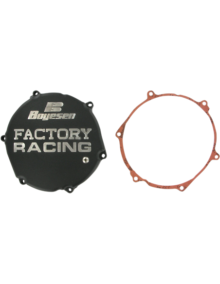 Coberta d'embragatge FACTORY RACING alumini negre CC-12B