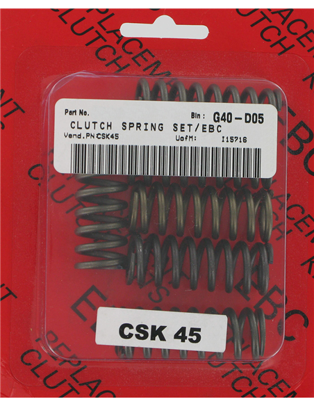 Ressorts d'embrayage Série Csk Ressort hélicoïdal Acier EBC CSK045