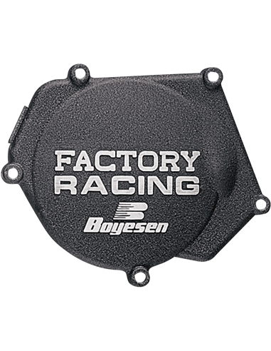 Tampa de ignição de alumínio da Boyesen Factory Racing preto SC-12B