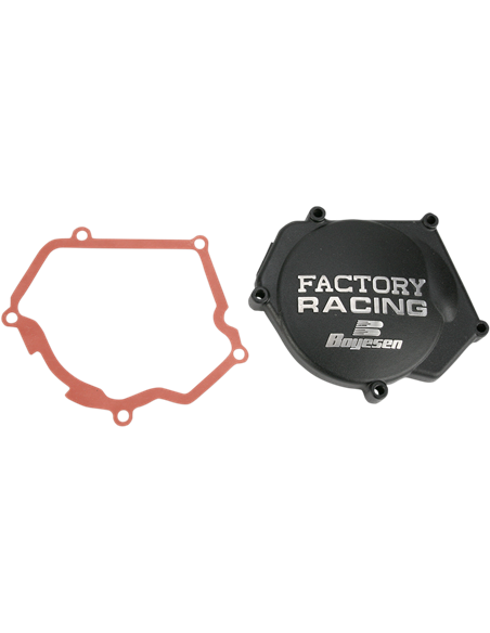 Tapa de encendido de aluminio Boyesen Factory Racing color negro SC32AB