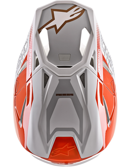 Casco motocross Alpinestars Supertech M8 Triple Blanco| Naranja 2X