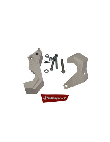 Yamaha YZ 125/250,YZ 250F/450F - Protecteur de Pied de Fourche Blanc - Modèles 2008-20 Polisport 8151700002