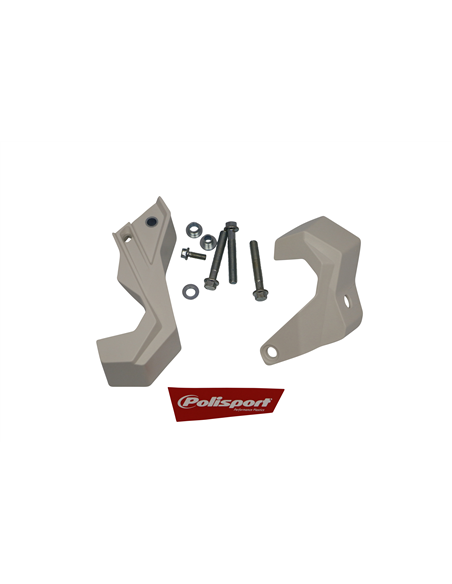 Yamaha YZ 125/250, YZ 250F / 450F - Protector de Peu de Forquilla Blanc - Models 2008-20 Polisport 8151700002