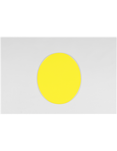 Número oval universal vintage amarelo capa frontal UFO-Plast ME08046-D