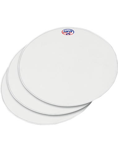 Vintage Uni Oval Tapa frontal porta-número (Since 70) blanco (3-Pack) UFO-Plast ME08049-W