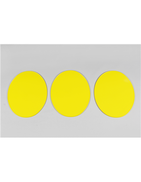 Vintage Universal Oval Number Tapa frontal porta-nombre groc (3-Pack) UFO-Plast ME08049-D