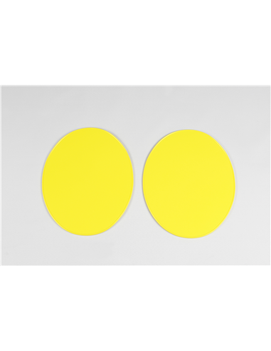 Vintage Universal Oval Number Tapa frontal porta-nombre groc (2-Pack) UFO-Plast ME08048-D
