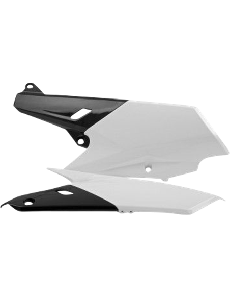 Yamaha YZ250F - Side Panels White/Black - 2014-18 Models Polisport 8607000002