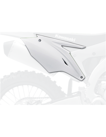 Kawasaki KX250F - Caches Latéraux Blanc pour MX - Modèles 2017-20 Polisport 8608200002