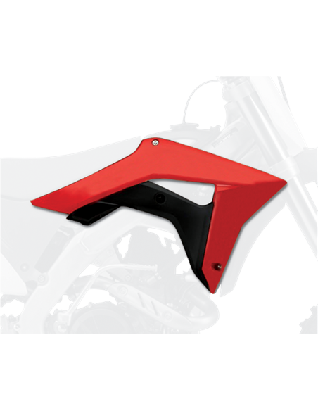 Honda CRF250R - Caches de Radiateur Rouge et Noir - Modèles 2018-20 Polisport 8414800001