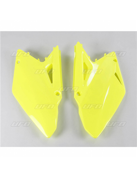 Rear side covers UFO-Plast Suzuki yellow fluor SU04918DFLU