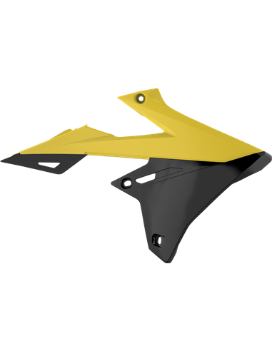 Suzuki RMZ250 - Tapas de Radiador Amarillo/Negro - Modelos 2019-20 Polisport 8421100001