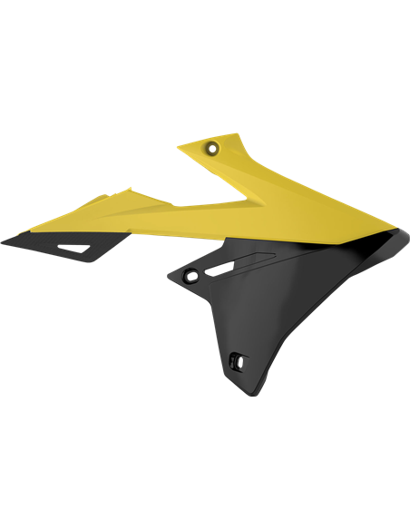 Suzuki RMZ250 - Tapas de Radiador Amarillo/Negro - Modelos 2019-20 Polisport 8421100001