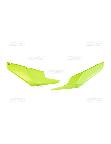 Caches latéraux inférieurs Husqvarna 19 - jaune fluor UFO-Plast Hu03392Dflu
