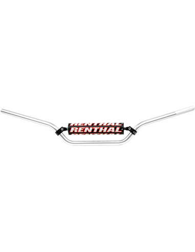 Guidon Renthal diamètre 22mm Vintage 837Mid Slv 837-01-SI-01-185