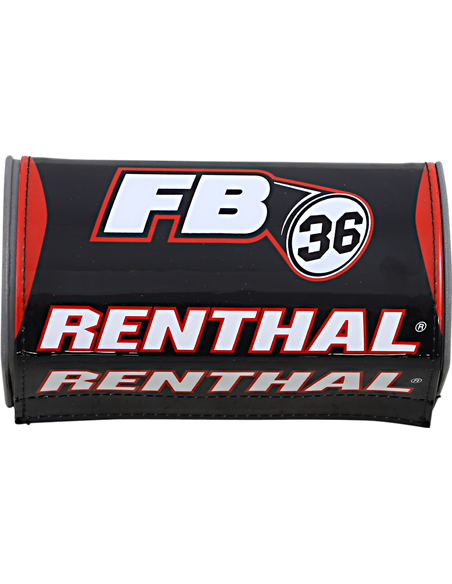 Protector de manillar Renthal36 Pad Bk / Wt / Rd P335