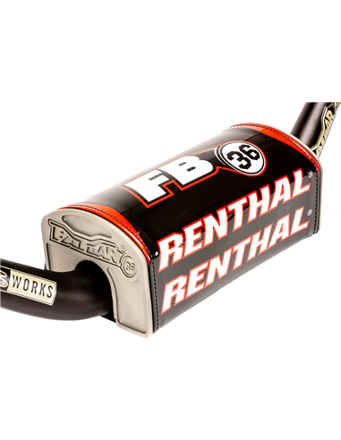 Protector de manillar Renthal36 Pad Bk / Wt / Rd P335