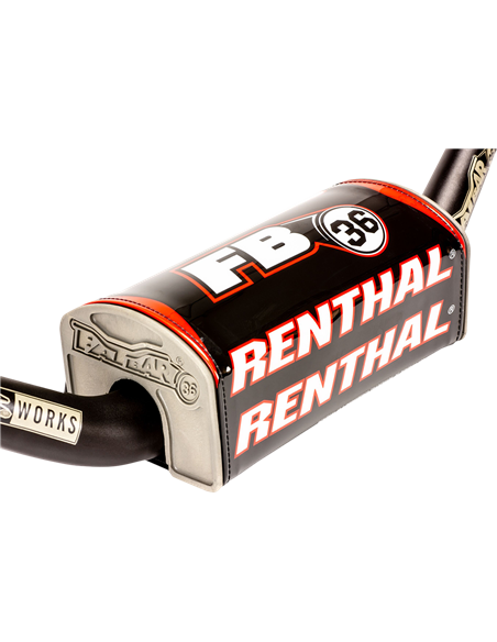 Protector de manillar Renthal36 Pad Bk / Wt / Rd P335