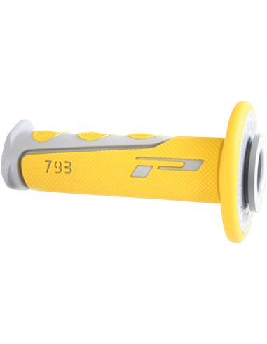 Poignées Offroad Double Density 793 Closed End Jaune / Gris PRO GRIP PA079300GRGI