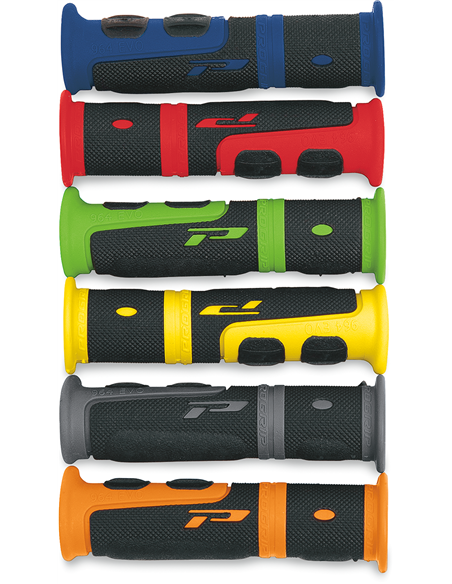 Punhos PRO GRIP PA096422RO02 de dupla densidade Atv 964 Closed End Preto / Vermelho