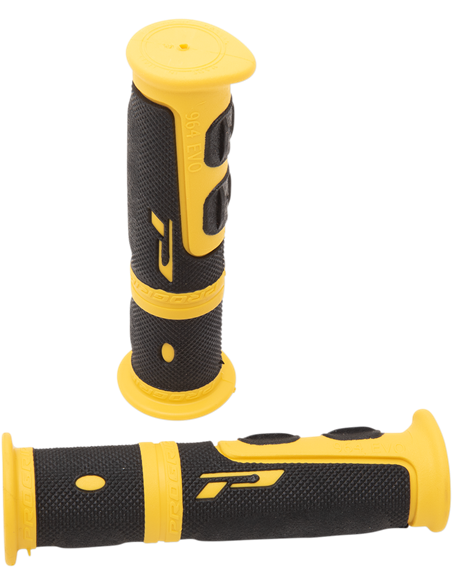 Poignées VTT double densité 964 à extrémité fermée noire / jaune PRO GRIP PA096422GI02