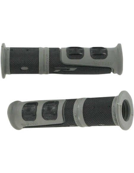 Poignées VTT double densité 964 à extrémité fermée noire / grise PRO GRIP PA096422GR02