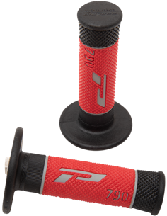 Punhos Offroad de densidade tripla 790 Fechado Cinza / Vermelho / Preto PRO GRIP PA079000TGRO
