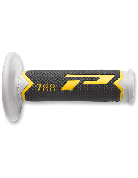 Poignées Offroad Triple Density 788 Closed End Noir / Gris / Jaune PRO GRIP PA078800GIGN